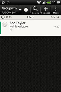 Press the required email message to read it.