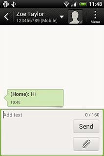 Press the required text message.