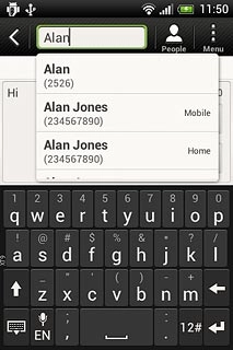 Press the required contact.