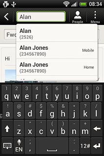 Press the required contact.