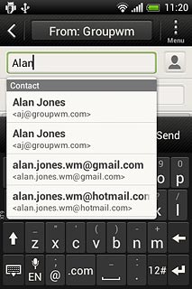Press the required contact.