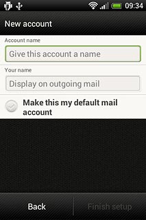 Press the field below Account name and key in the required name.