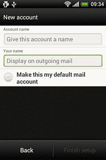 Press the field below Your name and key in the required sender name.