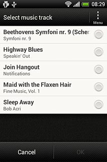 Press the required audio file to select it.