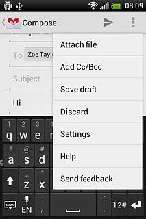 Press Attach file.Go to the required folder.