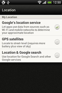 Press GPS satellites to turn the function on or off.