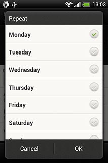 When the field next to a weekday is ticked (V), it's selected.