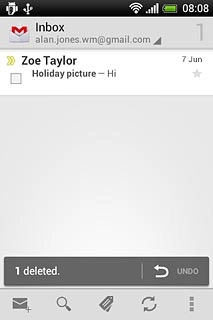 Press the new email message icon.