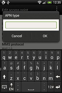 Key in default and press OK.