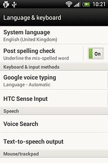 Press HTC Sense Input.