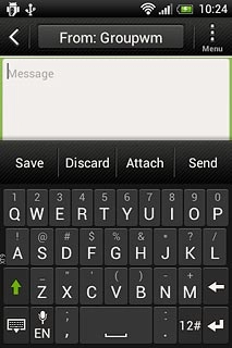 The following steps require that you're writing text and that the keypad is visible.