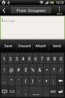 Press ABC to return to text input.