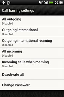 The current settings will be displayed.Press Change Password.