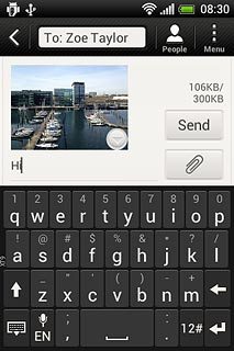 Press Send when you've finished your picture message.