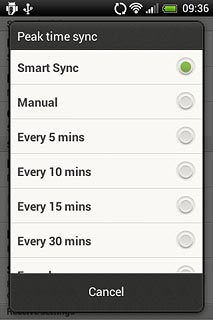 Press Smart Sync, Manual or the required interval.