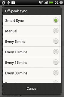 Press Smart Sync, Manual or the required interval.