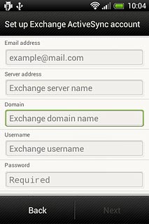 Press the field below Domain and key in the domain.