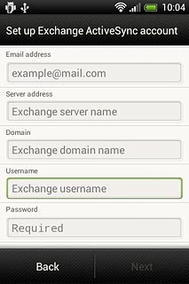 Press the field below Username and key in your username.