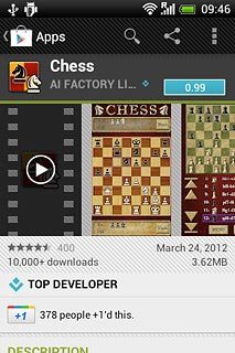 To buy an app:Press the price.