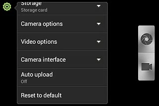 Press Camera options.