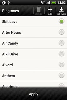 Once you've found an alarm tone you like, press Apply.