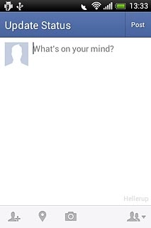 Write the required text and press Post.