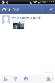 Write text for the picture and press Post.
