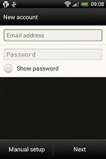 Press Email address and key in your email address.