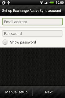 Press Email address and key in your email address.