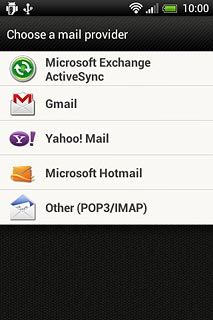 Press Microsoft Exchange ActiveSync.