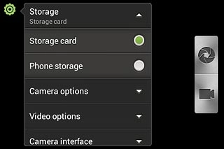 Press Storage card or Phone storage.