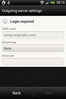 When the field next to the menu item is empty, SMTP authentication is turned off.
