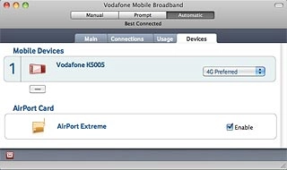 Click the drop down list next to the name of your data card.