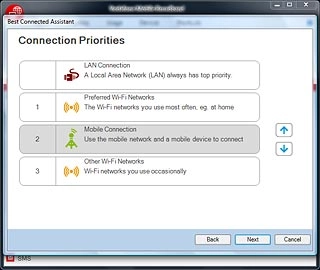 Highlight one of the following options:Mobile Connection