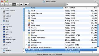 Double-click Vodafone Utilities.