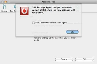 Click OK.The data card application is restarted.