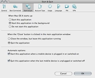 Start this application in the background