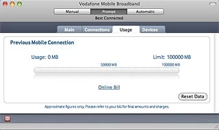 To reset statistics:Click Reset Data.
