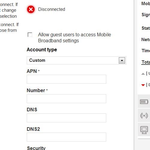 Highlight the field below APN.Key in hs.vodafone.ie