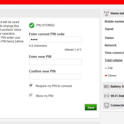 Highlight the field below Enter new PIN and key in your new PIN.