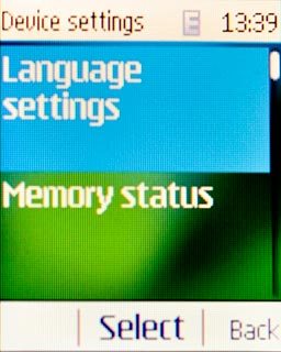 Scroll to Language settings and press the Navigation key.