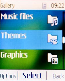 Highlight the required folder and press the Navigation key.
