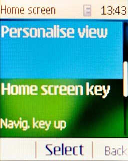 Scroll to Personalise view and press the Navigation key.A list of existing shortcuts is displayed.