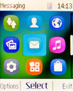 Scroll to Messaging and press the Navigation key.