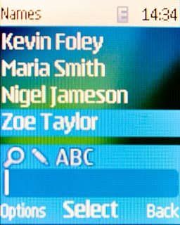 Highlight the required contact and press the Navigation key.