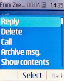 Scroll to Reply and press the Navigation key.Write the required text.