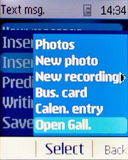 Scroll to Open Gall. and press the Navigation key.