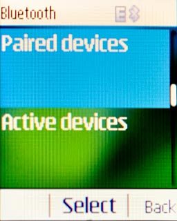 Scroll to Paired devices and press the Navigation key.