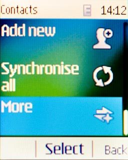 Scroll to More and press the Navigation key.