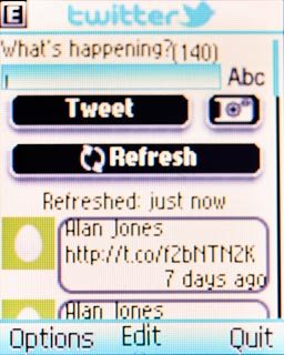 Scroll to What's happening? and press the Navigation key.Write the required text.